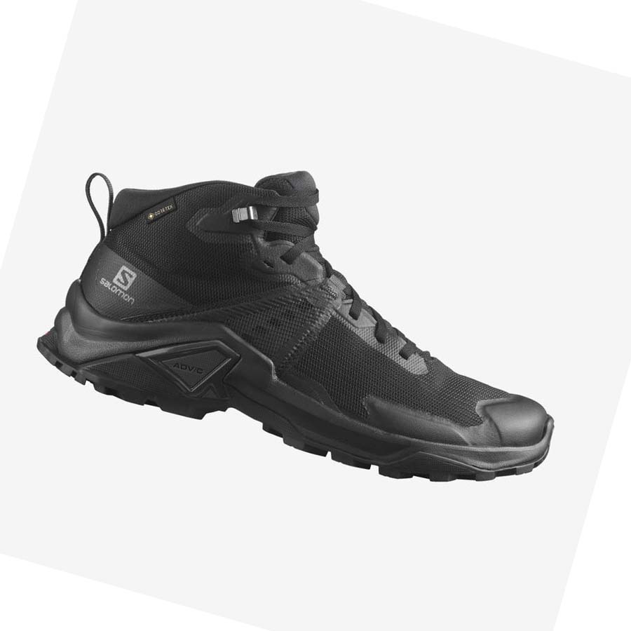 Tenis Senderismo Salomon X RAISE 2 MID GORE-TEX Hombre Grises Negros | MX 3553GSO